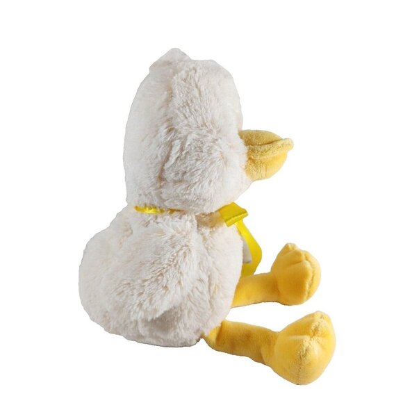 Gitzy Yellow Duck Plush White Yellow Animal Stuffed 12" - Picture 2 of 4